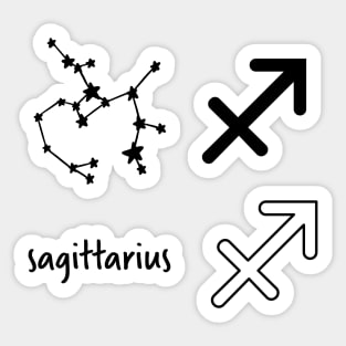 Sagittarius Star Sign Symbol and Constellation Sticker Pack Sticker